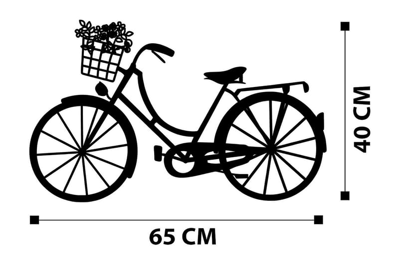 BIKE Väggdekor Svart - Plåtskylt