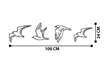 Birds Väggdekor - Svart - Inredning & dekor - Väggdekor - Skyltar - Plåtskylt