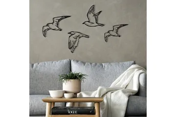 Birds Väggdekor - Svart - Inredning & dekor - Väggdekor - Skyltar - Plåtskylt
