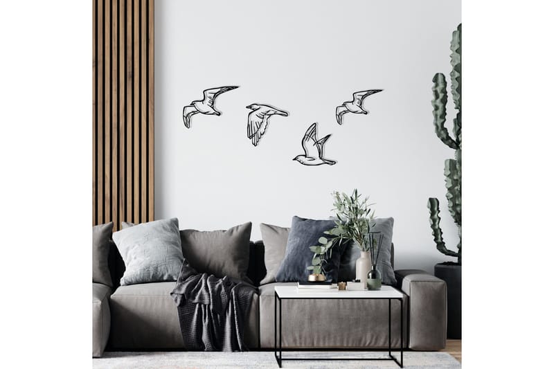 Birds Väggdekor - Svart - Inredning & dekor - Väggdekor - Skyltar - Plåtskylt