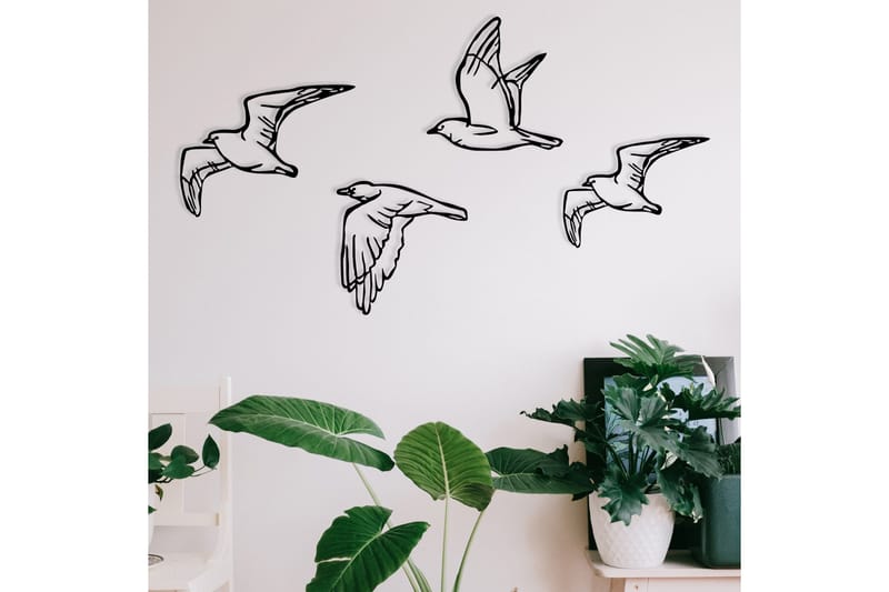 Birds Väggdekor - Svart - Inredning & dekor - Väggdekor - Skyltar - Plåtskylt
