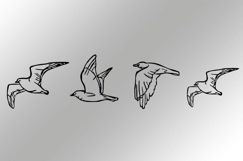 Birds Väggdekor - Svart - Inredning & dekor - Väggdekor - Skyltar - Plåtskylt