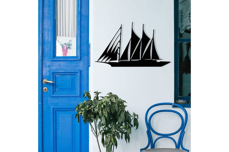 BOAT Väggdekor Svart - Inredning & dekor - Väggdekor - Skyltar - Plåtskylt