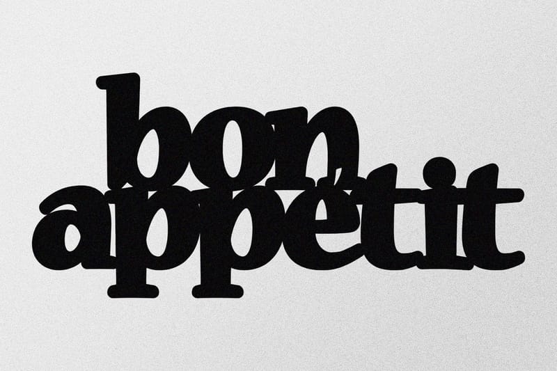 Bon Appetit 2 Väggdekor - Svart - Inredning & dekor - Väggdekor - Skyltar - Plåtskylt