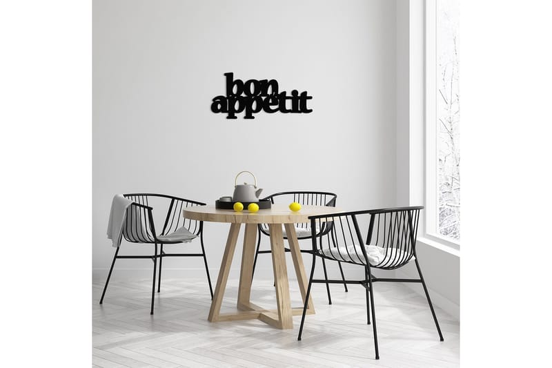 Bon Appetit 2 Väggdekor - Svart - Inredning & dekor - Väggdekor - Skyltar - Plåtskylt