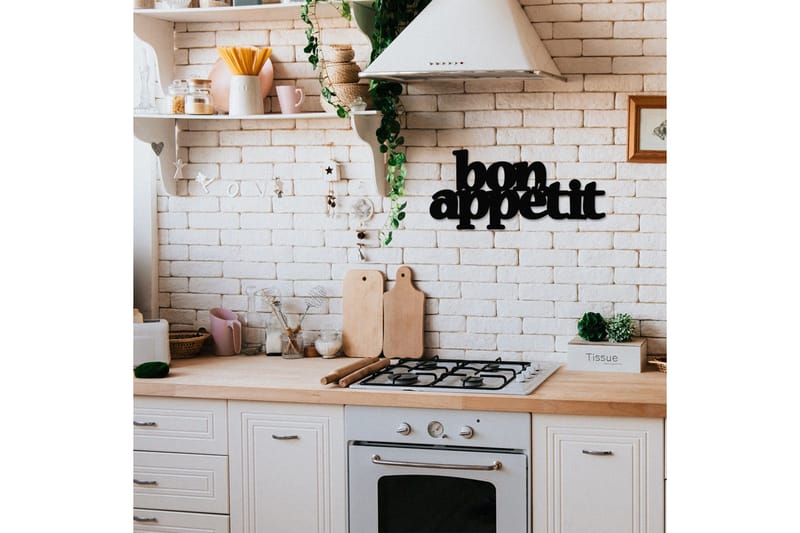 Bon Appetit 2 Väggdekor - Svart - Inredning & dekor - Väggdekor - Skyltar - Plåtskylt