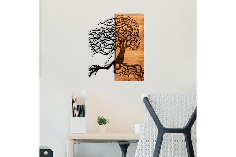 Breath Väggdekor - Svart/Valnöt - Inredning & dekor - Väggdekor - Skyltar - Plåtskylt