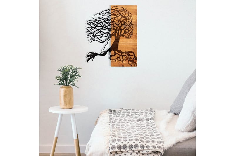 Breath Väggdekor - Svart/Valnöt - Inredning & dekor - Väggdekor - Skyltar - Plåtskylt