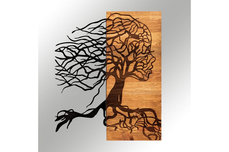 Breath Väggdekor - Svart/Valnöt - Inredning & dekor - Väggdekor - Skyltar - Plåtskylt