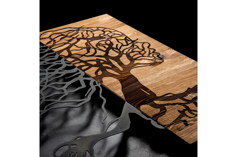 Breath Väggdekor - Svart/Valnöt - Inredning & dekor - Väggdekor - Skyltar - Plåtskylt