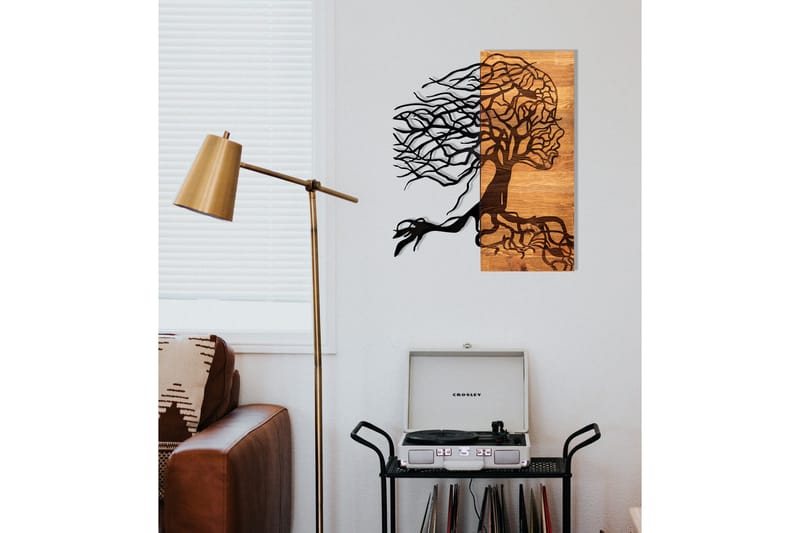 Breath Väggdekor - Svart/Valnöt - Inredning & dekor - Väggdekor - Skyltar - Plåtskylt