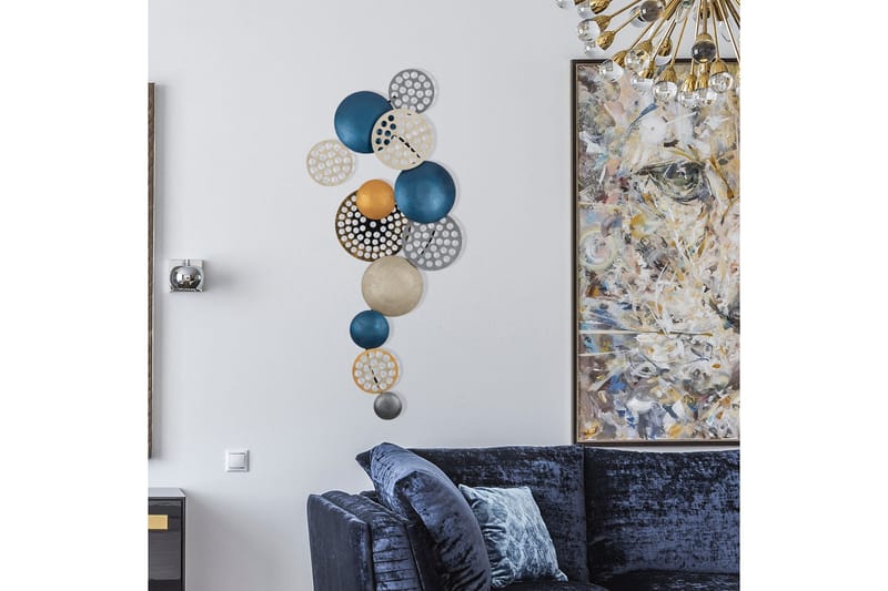 Bronte - Väggdekor - Blå/Champagne/Orange - Inredning & dekor - Väggdekor - Skyltar - Plåtskylt