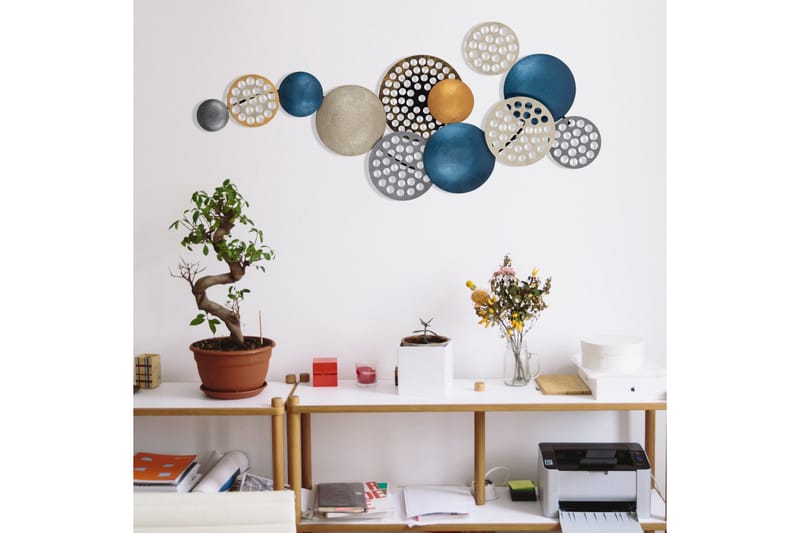 Bronte - Väggdekor - Blå/Champagne/Orange - Inredning & dekor - Väggdekor - Skyltar - Plåtskylt