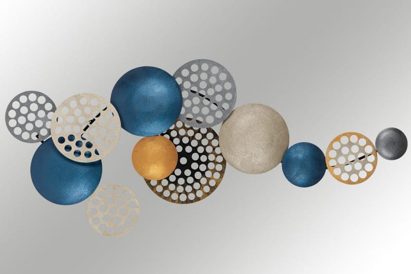 Bronte - Väggdekor - Blå/Champagne/Orange - Inredning & dekor - Väggdekor - Skyltar - Plåtskylt