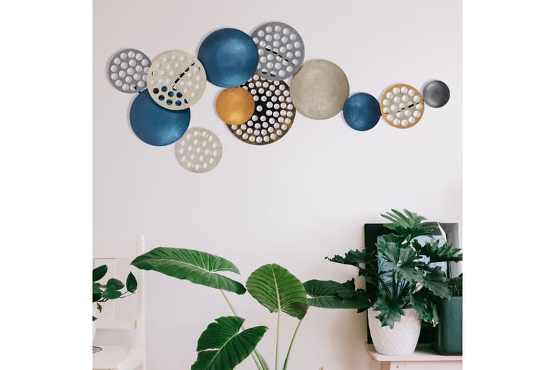 Bronte - Väggdekor - Blå/Champagne/Orange - Inredning & dekor - Väggdekor - Skyltar - Plåtskylt