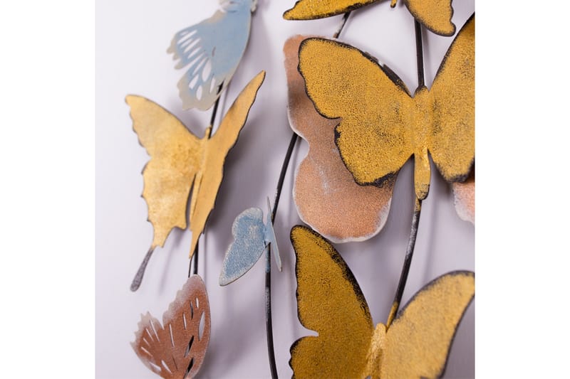 BUTTERFLIES Väggdekor Flerfärgad - Inredning & dekor - Väggdekor - Skyltar - Plåtskylt