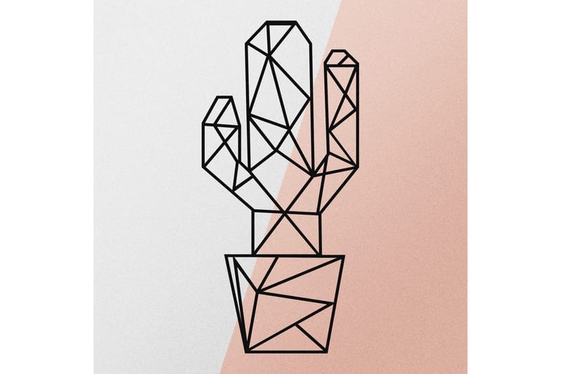 CACTUS Väggdekor Svart - Inredning & dekor - Väggdekor - Skyltar - Plåtskylt