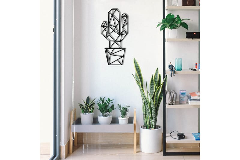 CACTUS Väggdekor Svart - Inredning & dekor - Väggdekor - Skyltar - Plåtskylt