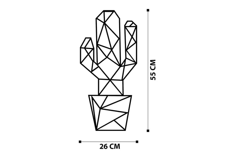 CACTUS Väggdekor Svart - Inredning & dekor - Väggdekor - Skyltar - Plåtskylt