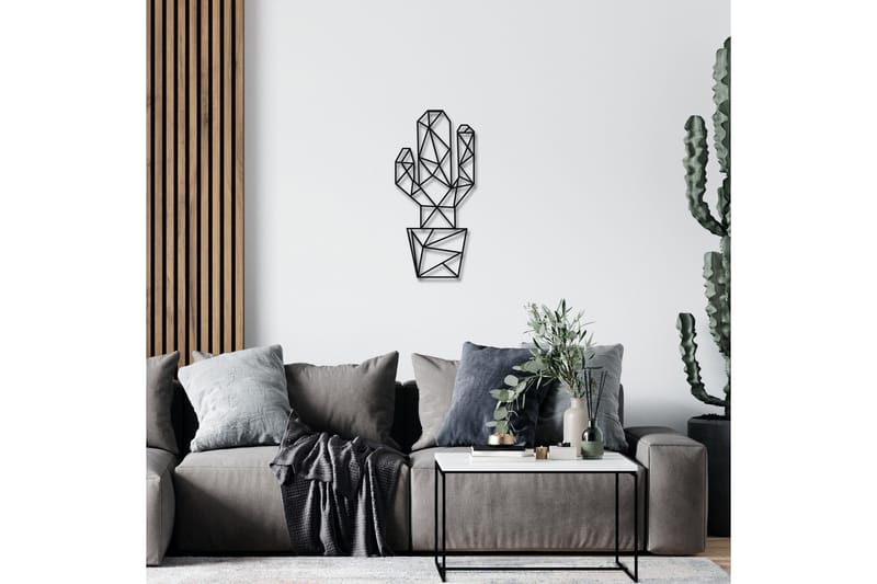 CACTUS Väggdekor Svart - Inredning & dekor - Väggdekor - Skyltar - Plåtskylt