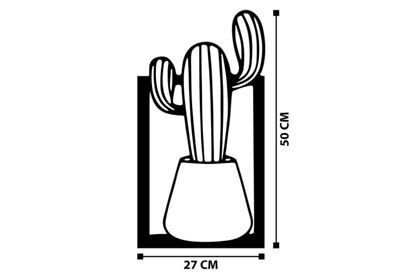 Cactus Väggdekor - Svart - Inredning & dekor - Väggdekor - Skyltar - Plåtskylt