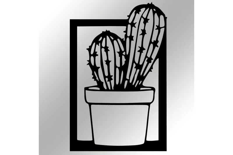 Cactus Väggdekor - Svart - Inredning & dekor - Väggdekor - Skyltar - Plåtskylt