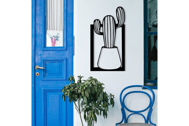 Cactus Väggdekor - Svart - Inredning & dekor - Väggdekor - Skyltar - Plåtskylt