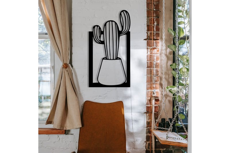 Cactus Väggdekor - Svart - Inredning & dekor - Väggdekor - Skyltar - Plåtskylt