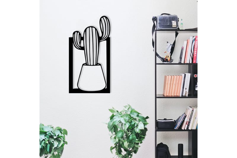 Cactus Väggdekor - Svart - Inredning & dekor - Väggdekor - Skyltar - Plåtskylt