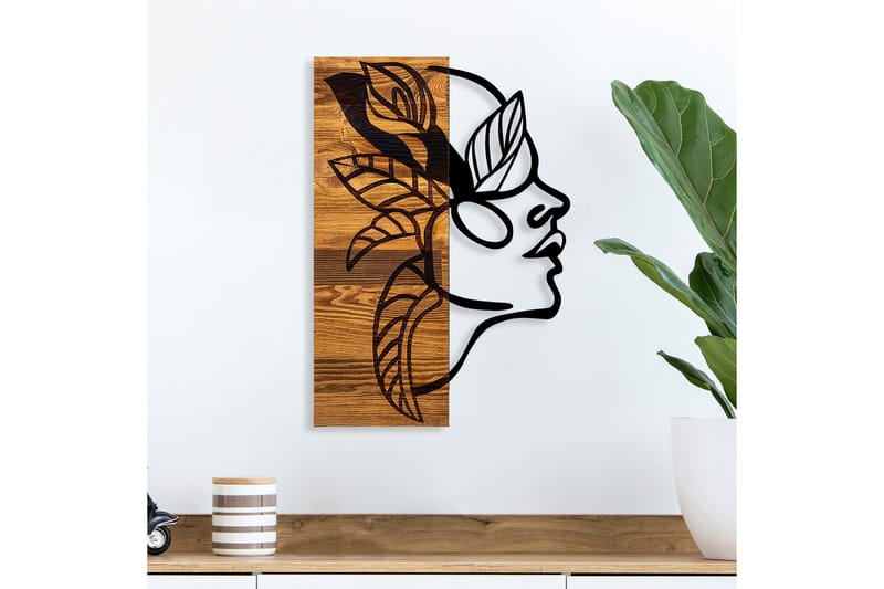 Calm Väggdekor, Svart/Ljus Valnöt