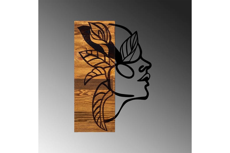 Calm Väggdekor - Svart/Ljus Valnöt - Inredning & dekor - Väggdekor - Skyltar - Plåtskylt