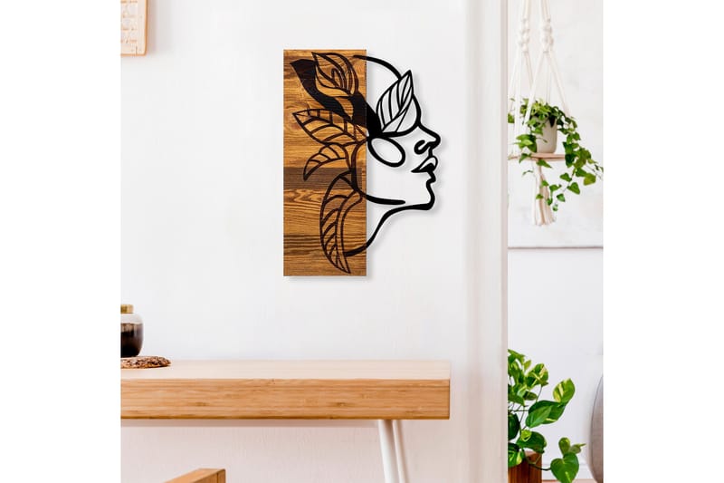 Calm Väggdekor - Svart/Ljus Valnöt - Inredning & dekor - Väggdekor - Skyltar - Plåtskylt