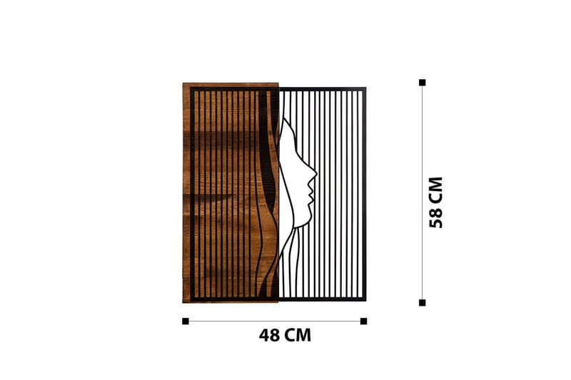 Captivity Väggdekor - Svart/Valnöt - Inredning & dekor - Väggdekor - Skyltar - Plåtskylt