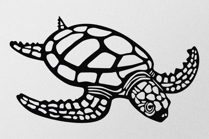 Caretta Caretta Väggdekor - Svart - Inredning & dekor - Väggdekor - Skyltar - Plåtskylt