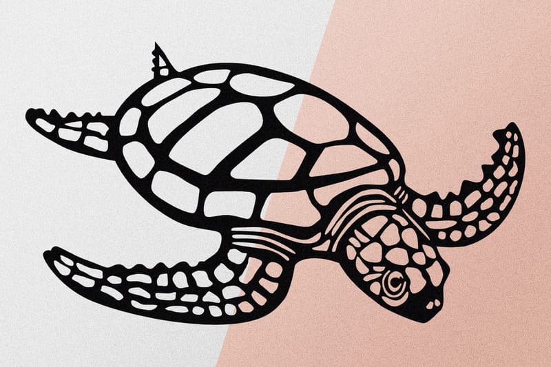 Caretta Caretta Väggdekor - Svart - Inredning & dekor - Väggdekor - Skyltar - Plåtskylt