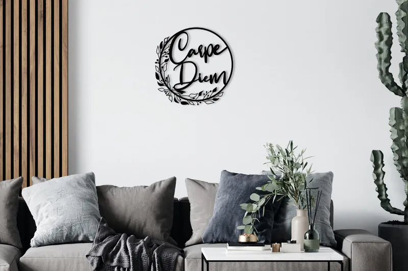 Carpe Diem Väggdekor, Svart