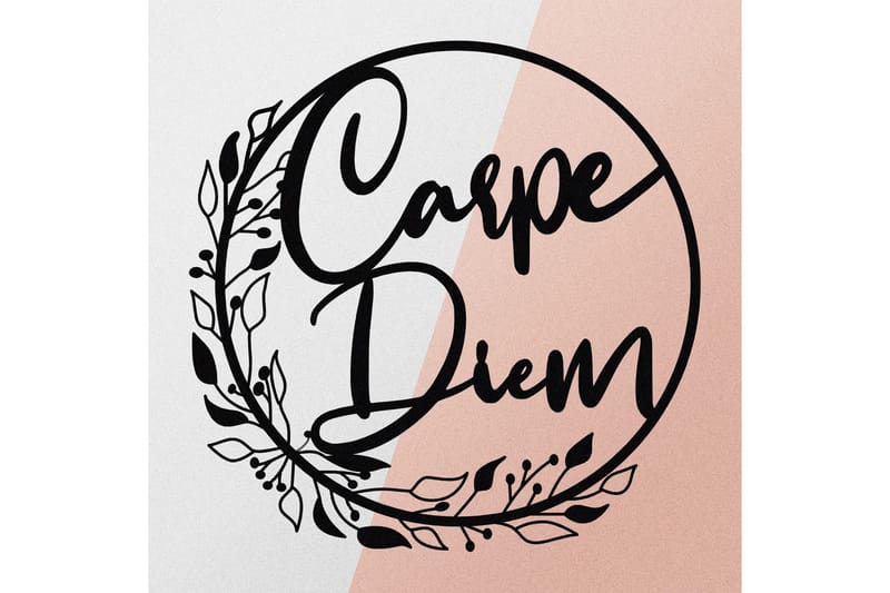 Carpe Diem Väggdekor - Svart - Inredning & dekor - Väggdekor - Skyltar - Plåtskylt