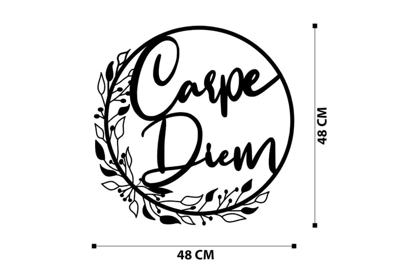 Carpe Diem Väggdekor - Svart - Inredning & dekor - Väggdekor - Skyltar - Plåtskylt