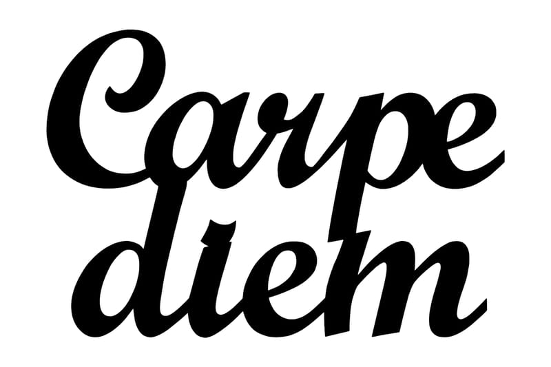 CARPEDIEM 1 Väggdekor Svart - Inredning & dekor - Väggdekor - Skyltar - Plåtskylt