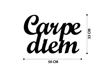 Carpediem 1 Väggdekor - Svart - Inredning & dekor - Väggdekor - Skyltar - Plåtskylt