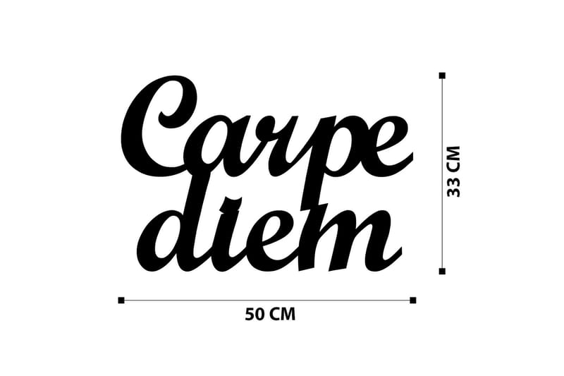 Carpediem 1 Väggdekor - Svart - Inredning & dekor - Väggdekor - Skyltar - Plåtskylt