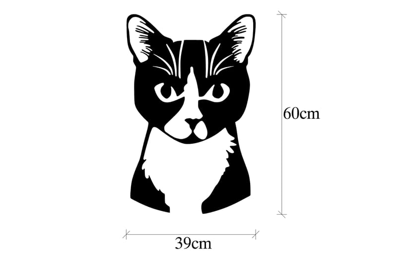 Cat 10 Väggdekor - Svart - Inredning & dekor - Väggdekor - Skyltar - Plåtskylt