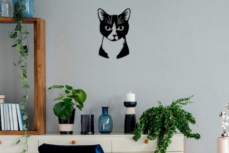 Cat 10 Väggdekor - Svart - Inredning & dekor - Väggdekor - Skyltar - Plåtskylt