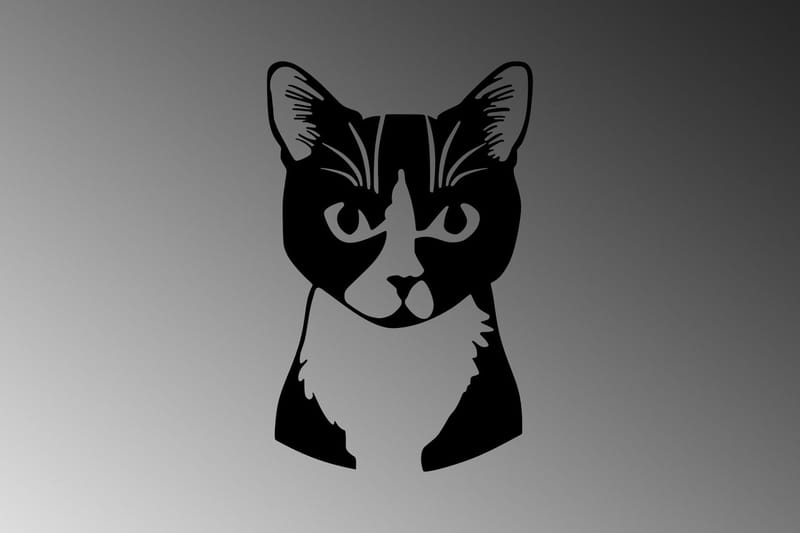 Cat 10 Väggdekor - Svart - Inredning & dekor - Väggdekor - Skyltar - Plåtskylt