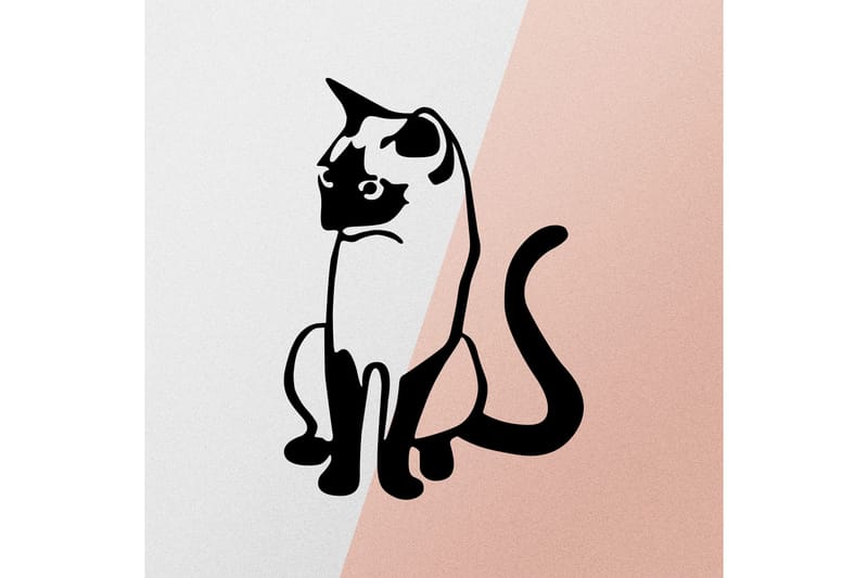 Cat 2 Metal Decor Väggdekor - Svart - Inredning & dekor - Väggdekor - Skyltar - Plåtskylt