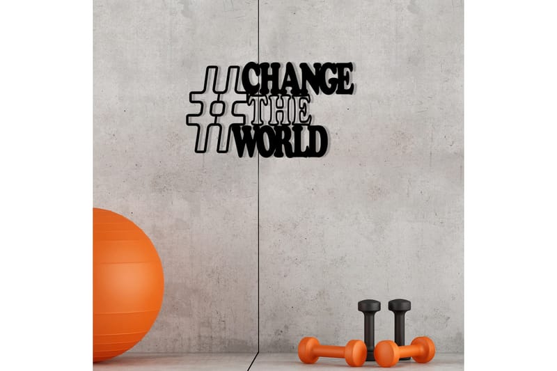 Change Väggdekor - Svart - Inredning & dekor - Väggdekor - Skyltar - Plåtskylt