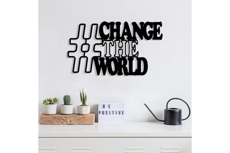 Change Väggdekor - Svart - Inredning & dekor - Väggdekor - Skyltar - Plåtskylt