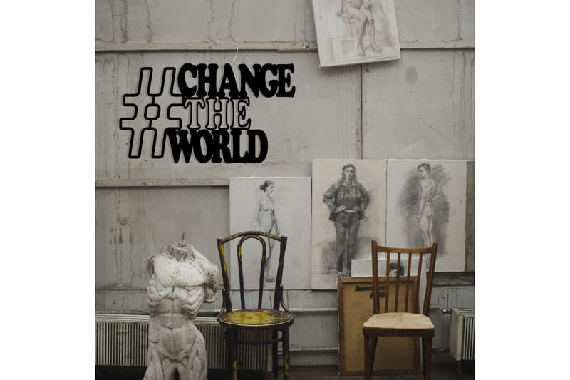 Change Väggdekor - Svart - Inredning & dekor - Väggdekor - Skyltar - Plåtskylt