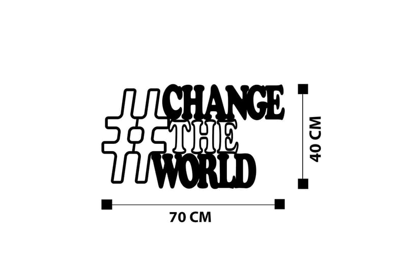 Change Väggdekor - Svart - Inredning & dekor - Väggdekor - Skyltar - Plåtskylt