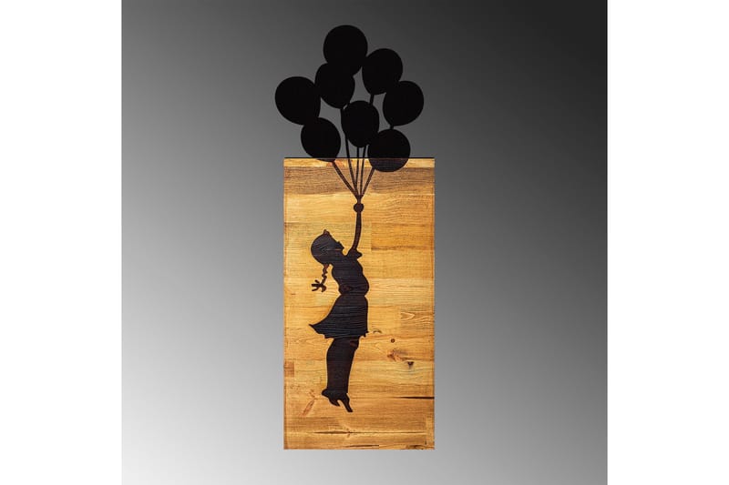 Child And Balloons Väggdekor - Svart - Inredning & dekor - Väggdekor - Skyltar - Plåtskylt